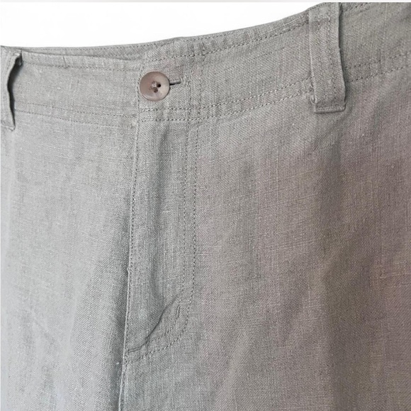 Eddie Bauer Linen Pants | Size 12 Tall | Tan Straight Leg Lightweight - Picture 3 of 8